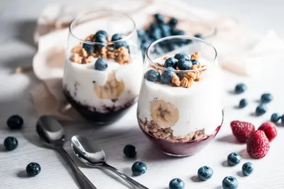 Sli Yogurt Blueberries Abstract Wallpaper 4K 2208x1471 Full HD, Ultrawide