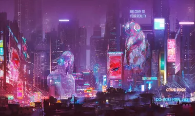 Neon Dreams Cyberpunk Cityscape World Wallpaper 4K 1920x1145 Brown