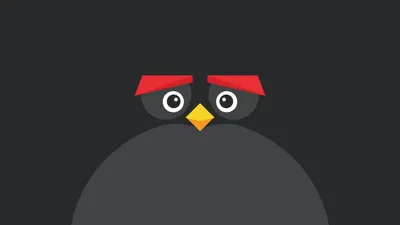 Minimalist Close Black Angry Bird Black/Dark Wallpaper 4K 7680x4320 Minimalist, 8k, Ultra, Hd, Pc, Desktop, Wallpaper:, Close-up, Black, Angry, Bird, Birds, Red, Brown, Ultrawide, 4k