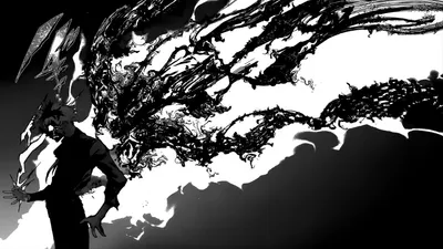 Tokyo Ghoul Quad Abstract Wallpaper 4K 3344x1882 Tokyo, Ghoul, 2k, Quad, Hd, Pc, Wallpaper, Monochrome, Silhouette, Masked, Figure, Inky, White, Ultrawide, QHD