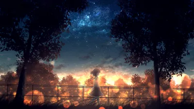 Anime Girl Stands Nature Wallpaper 4K 3838x2158 Ultrawide, QHD