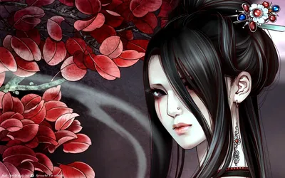 Misty Fantasy Wallpaper Fantasy Wallpaper 4K 1920x1200 A, Striking, Fantasy-themed, Hd, Desktop, Wallpaper, Featuring, Woman, Long, Black, Hair, Adorned, White, Ultrawide, Full HD