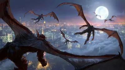 Dark Vampire Creatures Large Wallpaper 4K, World category