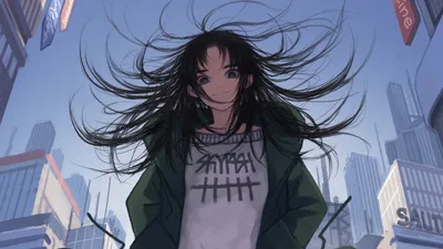 Anime Black Haired Wallpaper 4K, World category