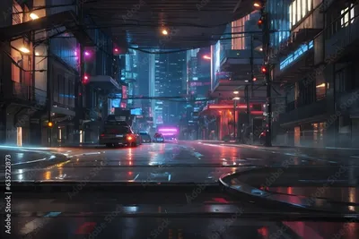 Cyberpunk Futuristic City Street World Wallpaper 4K 1000x667 Brown, Purple