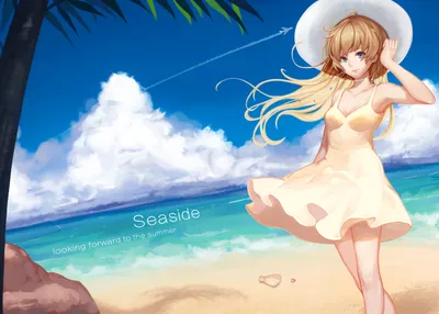 Anime Original Blonde Girl Nature Wallpaper 4K 3565x2549 Anime-style, Landscape, QHD
