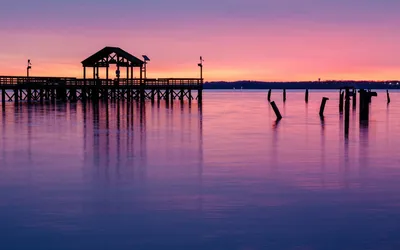 Misty Man Wallpaper Abstract Wallpaper 4K 1918x1198 Pier, Ultrawide