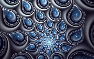 Moody Abstract Wallpaper Abstract Wallpaper 4K 1920x1200 Abstract, Blue, Fractal, Design, With, A, Swirling, Pattern, Teardrop, Shapes, Creating, Dynamic, Gray, Brown, Ultrawide, Full HD