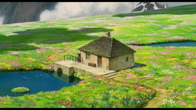 Vibrant Cottage Surrounded Wallpaper 4K, Abstract category