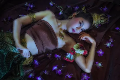 Elegant Thai Bride Floral Abstract Wallpaper 4K 4254x2830 Thai, Ultrawide, 4k