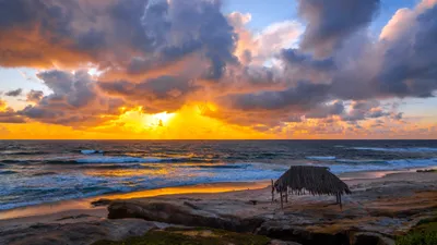 Bold Hut Wallpaper Nature Wallpaper 4K 3838x2158 Sea, Ultrawide, QHD