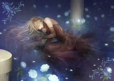 Sleek Serene Wallpaper Fantasy Wallpaper 4K 2000x1416 A, Serene, Fantasy, Scene, Featuring, Woman, In, Flowing, Dress, Surrounded, Ethereal, Roses, Gray, White, Landscape, Full HD