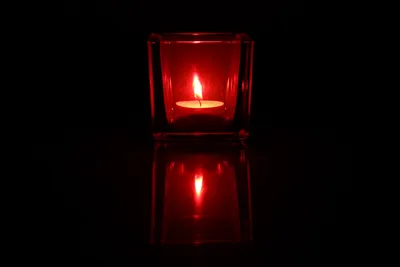 Vivid Red Wallpaper Black/Dark Wallpaper 4K 2880x1920 A, Red, Candle, Flame, Glows, Inside, Glass, Holder, Casting, Vivid, Reflection, Dark, Brown, Landscape, QHD