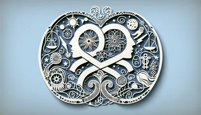 Gemini Astrology Symbol Abstract Wallpaper 4K 4586x2619 Ultrawide, 4k