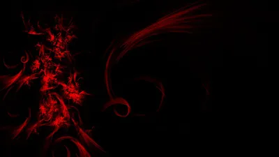 Abstract Red Fractal Shapes Black/Dark Wallpaper 4K 1920x1080 Abstract, Red, Fractal, Shapes, Swirl, Against, A, Deep, Black, Creating, Dynamic, Dramatic, Brown, Ultrawide, Full HD