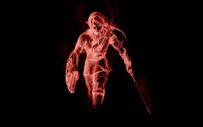 Fiery Red Silhouette Link Legend Black/Dark Wallpaper 4K 1898x1198 Ultrawide