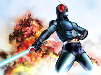 Anime Kamen Rider Glossy Armored Abstract Wallpaper 4K 1598x1198 Anime-style, Suit, Blue, Landscape