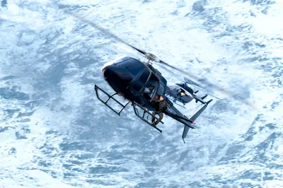 Helicopter Midair Stunt Nature Wallpaper 4K 5998x3998 Ultrawide, 4k
