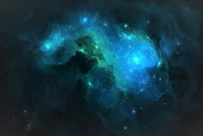 Vibrant Blue Sci Wallpaper 4K, Space category