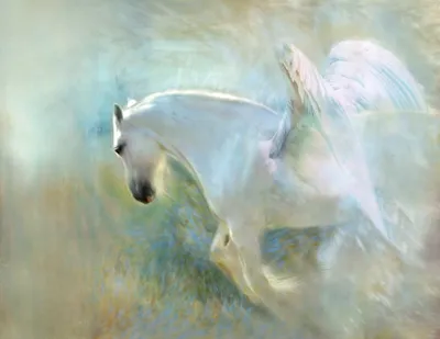 Dark Dreamy Wallpaper Fantasy Wallpaper 4K 4000x3088 A, Dreamy, Hd, Wallpaper, Featuring, White, Pegasus, Ethereal, Wings, Set, Against, Soft, Gray, Square, 4K