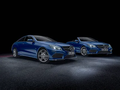 Sleek Blue Benz Class Coupe Black/Dark Wallpaper 4K 4096x3072 A, Sleek, Blue, Mercedes-benz, E-class, Coupe, And, Convertible, Displayed, Side, Dark, Captured, Gray, Brown, Landscape, 4K