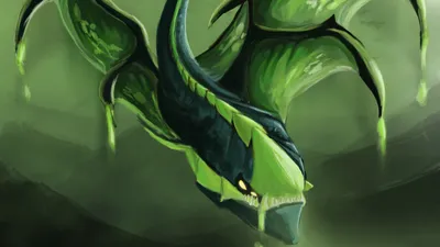 Viper Dota Dynamic Green Games Wallpaper 4K 2558x1438 Green-themed, Full HD, Ultrawide