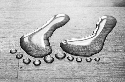 Dreamy Abstract Wallpaper Abstract Wallpaper 4K 1800x1190 Abstract, Hd, Pc, Desktop, Wallpaper, Featuring, Water, Droplets, Shaped, Like, Footprints, Wooden, White, Ultrawide