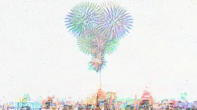 Bright Artistic Wallpaper World Wallpaper 4K 1920x1080 Artistic, Hd, Pc, Desktop, Wallpaper:, Featuring, Colorful, Fireworks, Exploding, Above, City, Skyline, White, Ultrawide, Full HD
