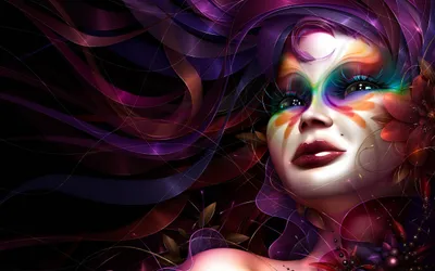 Sleek Captivating Wallpaper Fantasy Wallpaper 4K 2560x1600 A, Captivating, Fantasy-themed, Hd, Wallpaper, Featuring, Woman, Vibrant, Colors, Flowing, Hair, Creating, White, Ultrawide, QHD