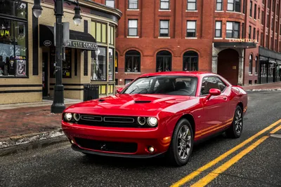 Bright Red Wallpaper World Wallpaper 4K 3000x2000 A, Red, Dodge, Challenger, Muscle, Car, Parked, On, City, Street, Captured, High-definition, Brown, Landscape, QHD