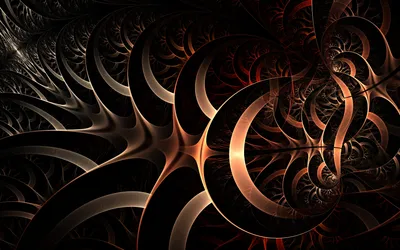 Dreamy Abstract Wallpaper Black/Dark Wallpaper 4K 3500x2187 Abstract, Fractal, Design, With, Dark, Swirling, Shapes, And, Warm, Metallic, Tones, Rendered, Black, Purple, Brown, Ultrawide, QHD