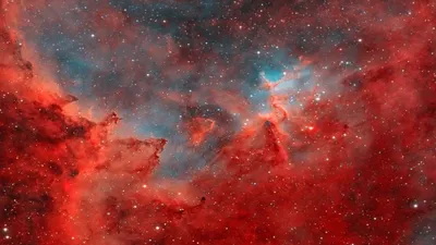 Red Nebula Cave Wallpaper 4K, Space category