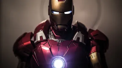 Dark Definition Wallpaper Black/Dark Wallpaper 4K 3840x2160 A, High-definition, Desktop, Wallpaper, Featuring, An, Iron, Man, Figurine, Movie, Illuminated, Glowing, White, Gray, Ultrawide, 4K