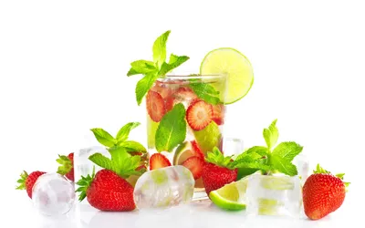 Radiant Refreshing Wallpaper Abstract Wallpaper 4K 1680x1050 Hd, Pc, Desktop, Wallpaper, Featuring, A, Refreshing, Strawberry, Drink, Lime, Slices, Fresh, White, Ultrawide