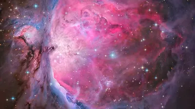 Gorgeous Orion Nebula Glows Space Wallpaper 4K 1397x785 Gray