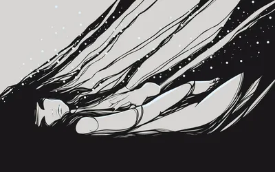 Dark Themed Stylized Black/Dark Wallpaper 4K 1920x1200 Dark-themed, Hd, Desktop, Wallpaper, Featuring, A, Stylized, Woman, Lying, Down, Flowing, Black, White, Ultrawide, Full HD