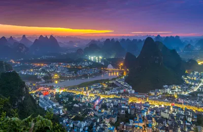 Night Cityscape Man Lights Along Nature Wallpaper 4K 2048x1332 Hd, Pc, Desktop, Wallpaper, Night, Cityscape, With, Man-made, Lights, Along, River, Framed, Brown, Gray, Ultrawide, Full HD