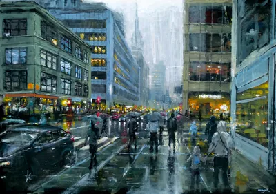Artistic City Street Rain World Wallpaper 4K 1920x1348 Artistic, Hd, City, Street, Scene, In, Rain, Capturing, Reflections, Bustling, Urban, Life, White, Landscape, Full HD