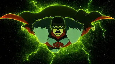 Sleek Thragg Wallpaper Abstract Wallpaper 4K 3840x2160 Thragg, Invincible, Charges, Forward, Cape, Billowing, Fur, Collar, Green, Energy, Crackling, Gray, Brown, Ultrawide, 4K