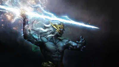 Calm Depicting Wallpaper Fantasy Wallpaper 4K 1920x1080 Hd, Pc, Desktop, Wallpaper, Depicting, Zeus, The, Powerful, Fantasy, God, Wielding, Lightning, White, Gray, Ultrawide, Full HD