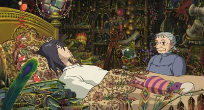 Howl Moving Castle Sophie Resting Abstract Wallpaper 4K 2048x1108 Hd, Desktop, Wallpaper, Featuring, A, Scene, From, Howl's, Howl, 039, Moving, Castle, White, Ultrawide, Full HD