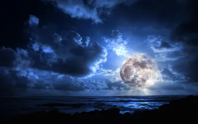 Bright Moon Wallpaper Wallpaper 4K, Space category