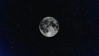 Moon Night Sky Wallpaper 4K, Space category