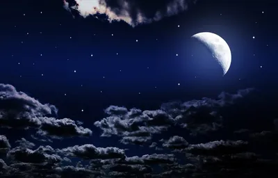 Serene Moonlit Sky Nature Nighttime Nature Wallpaper 4K 1920x1229 White