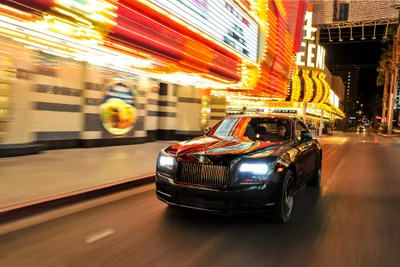 Moody Black Wallpaper Black/Dark Wallpaper 4K 4096x2739 A, Black, Rolls-royce, Wraith, Driving, Through, Brightly, Lit, City, Street, Night, Captured, White, Landscape, 4K