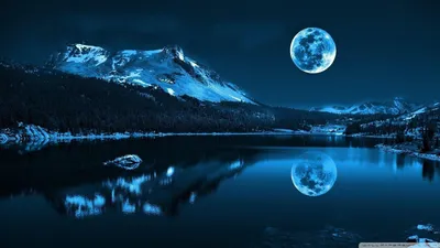 Moon Night Space Wallpaper 4K, Space category