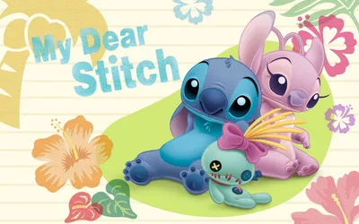 Vibrant Stitch Lilo Amp Wallpaper 4K, Abstract category