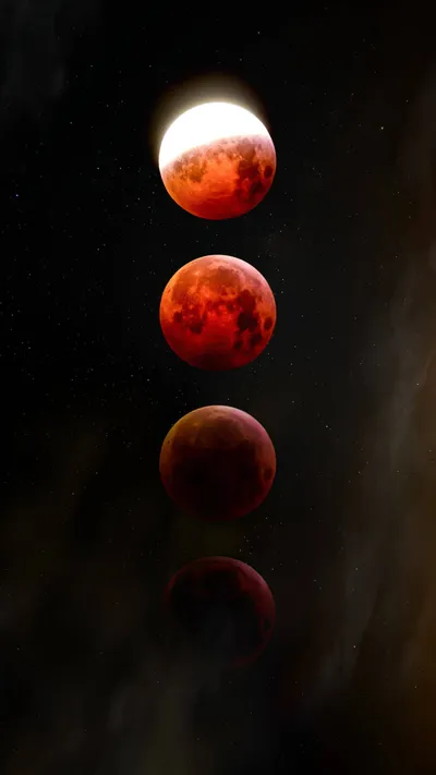 Dark Moon Wallpaper Space Wallpaper 4K 1441x2560 Red, Pink