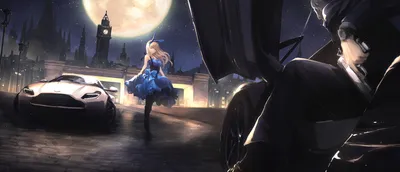 Anime Blonde Girl Holding Pistol World Wallpaper 4K 2513x1080 Hd, Anime, Wallpaper:, Featuring, A, Blonde, Girl, Holding, Pistol, Standing, Near, Car, White, Ultrawide, Full HD