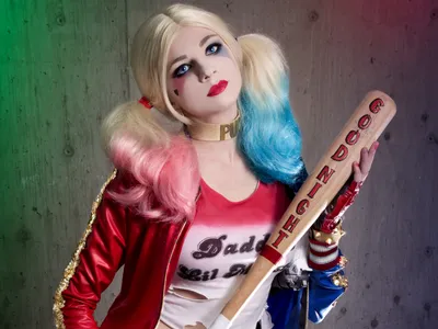 Woman Cosplaying Harley Quinn Colorful Abstract Wallpaper 4K 3456x2592 Hd, Pc, Desktop, Wallpaper, Featuring, A, Woman, Cosplaying, Harley, Quinn, Colorful, Hair, Gray, White, Landscape, QHD
